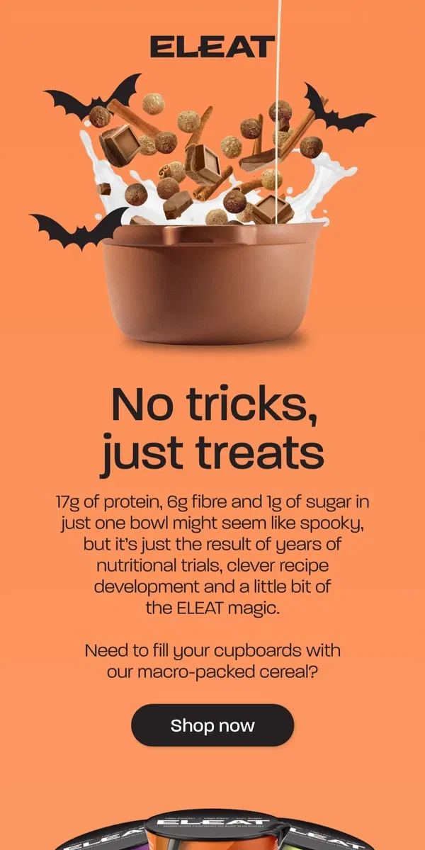 Email from ELEAT. No tricks, just treats 👻