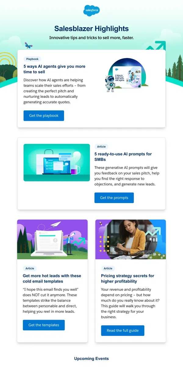 Email from Salesforce. 5 ways AI agents are helping you sell more