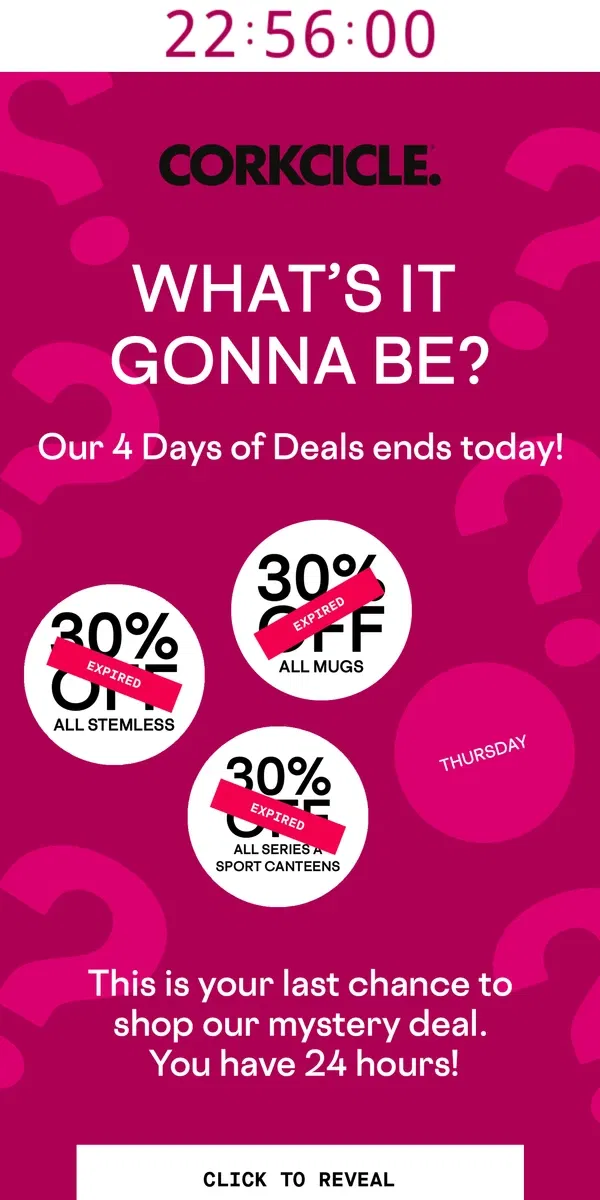 Email from CORKCICLE. ‼️ LAST Deal of the Day‼️