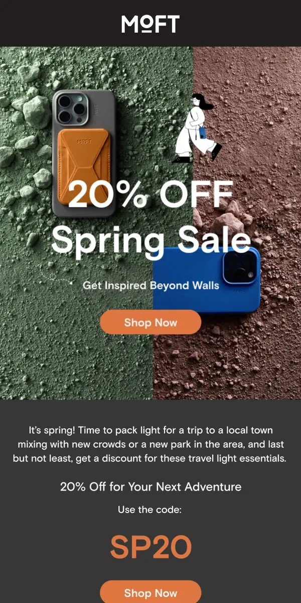 Email from MOFT. Spring Sale Starts Now!🌱