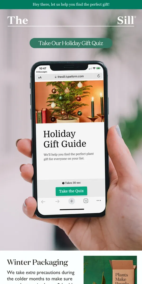 Email from The Sill. Find the Perfect Plant Gift with Our Quiz! 🎁