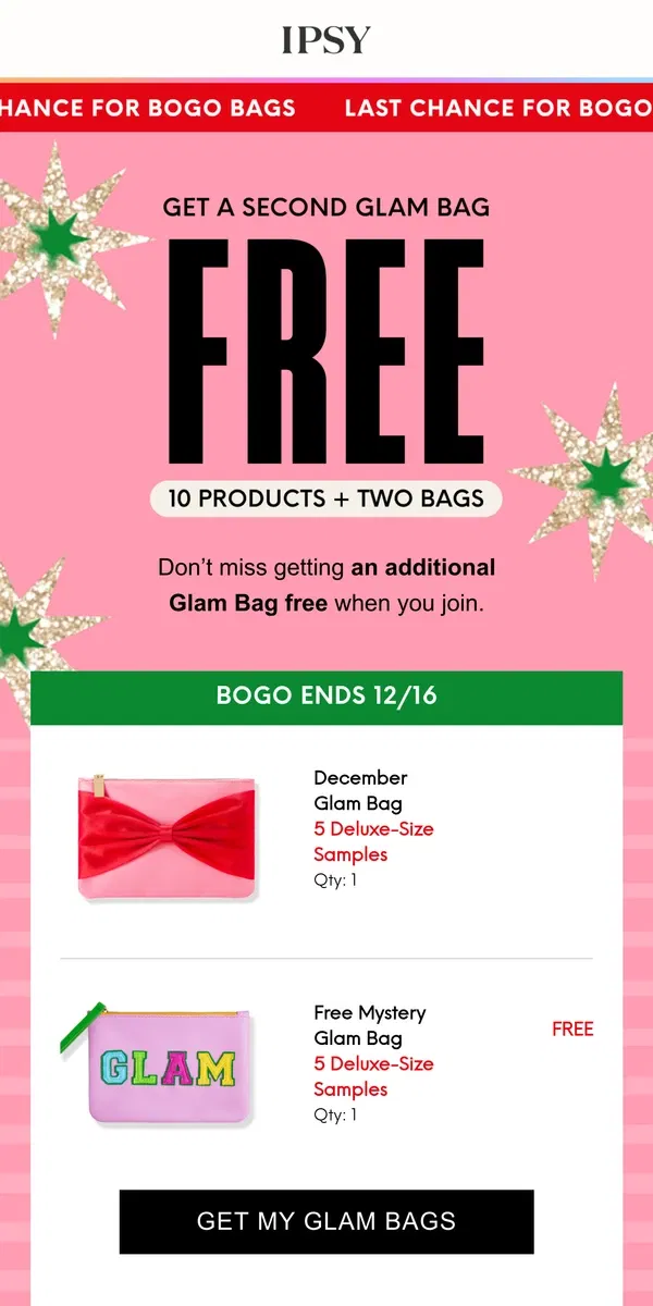 Email from BoxyCharm by IPSY. Get a 5 piece skincare gift FREE