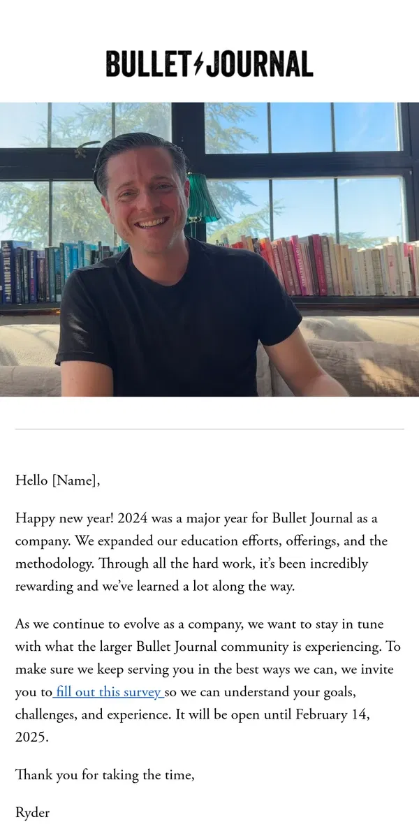 Email from Bullet Journal. 🎥 What's in my 2025 Bullet Journal?