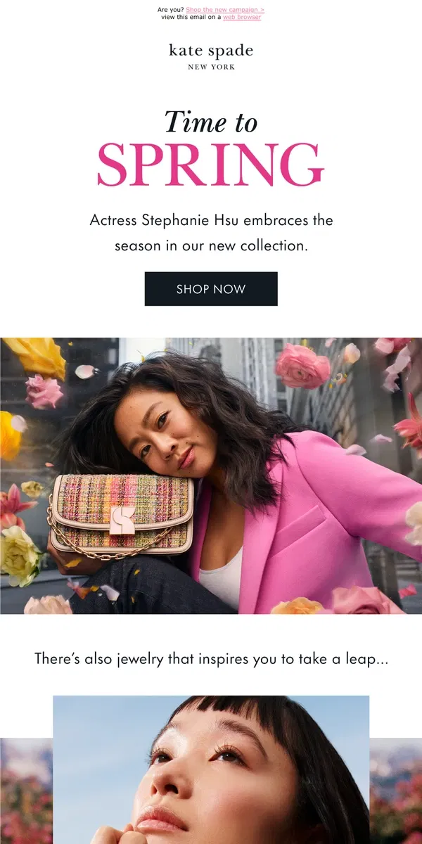 Email from Kate Spade. Stephanie Hsu is ready for spring