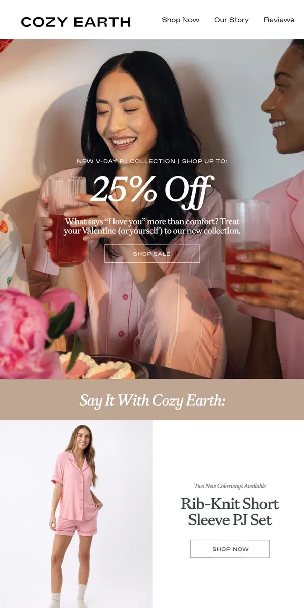 Email from Cozy Earth. REMINDER: Up To 25% Off ❤️