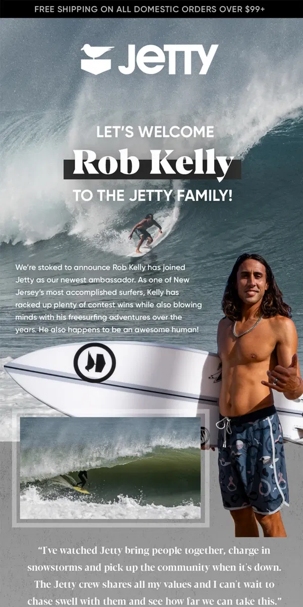 Email from Jetty. Welcome Rob Kelly!