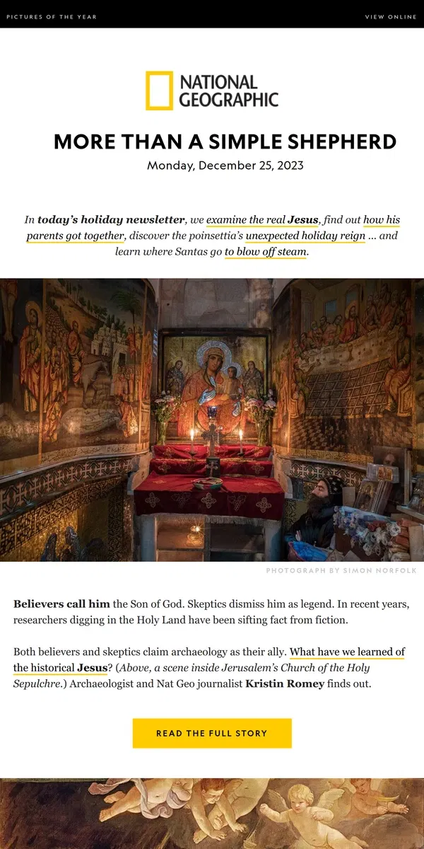 Email from National Geographic. The real Jesus, according to archaeologists