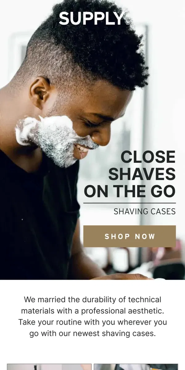 Email from Supply. Your Grooming Gear's New Best Friend.