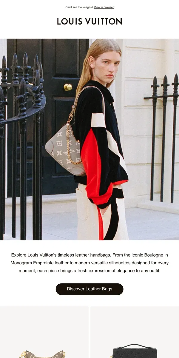 Email from Louis Vuitton. Louis Vuitton Leather Handbags