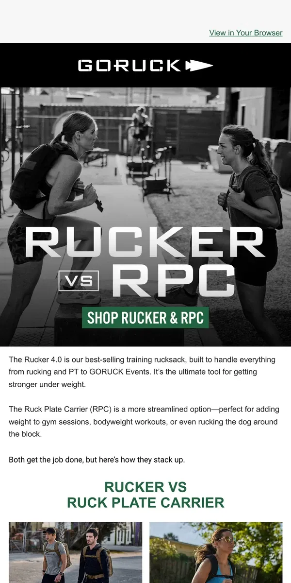 Email from GORUCK. There’s More Than One Way to Ruck