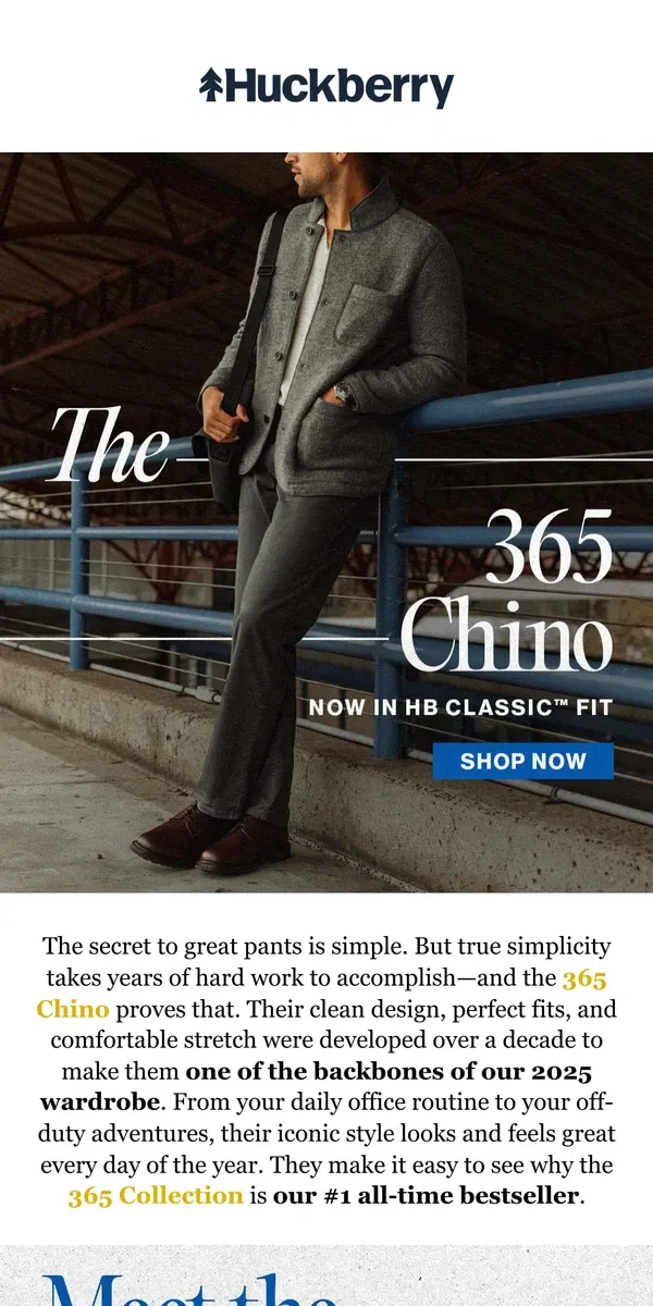 Email from Huckberry. Meet Our Newest HB Fit