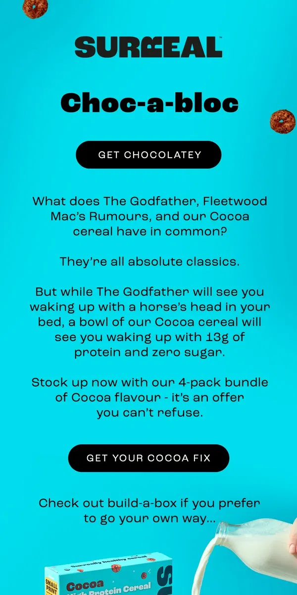 Email from Surreal. Love chocolate?🍫