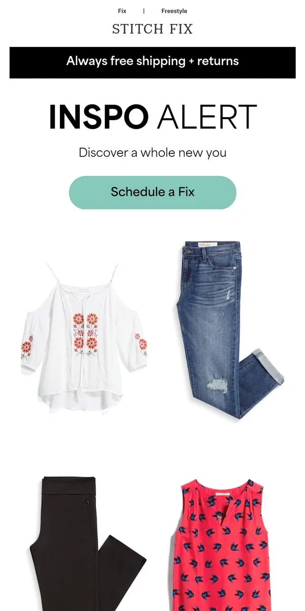 Email from Stitch Fix. That *new look* feeling