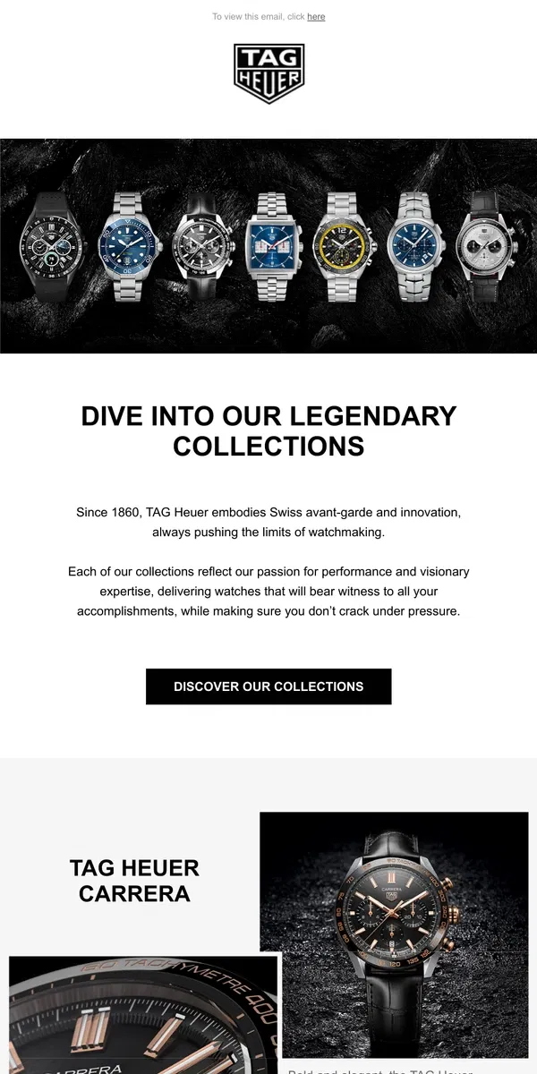 Email from TAG Heuer. Discover our collections