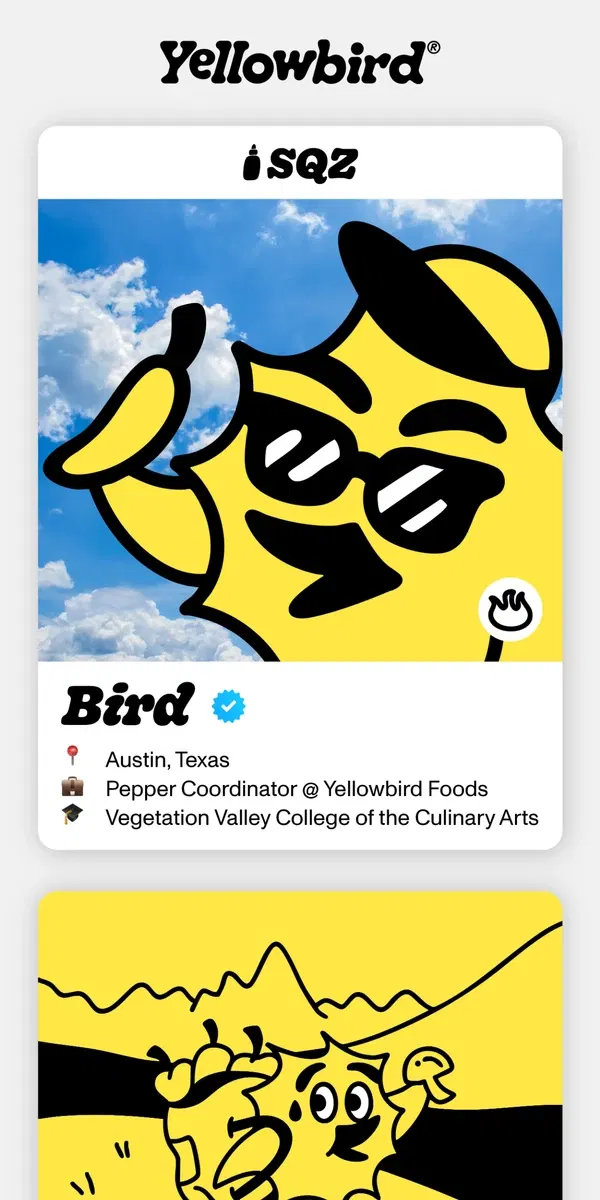 Email from Yellowbird. Would You Date This Bird?