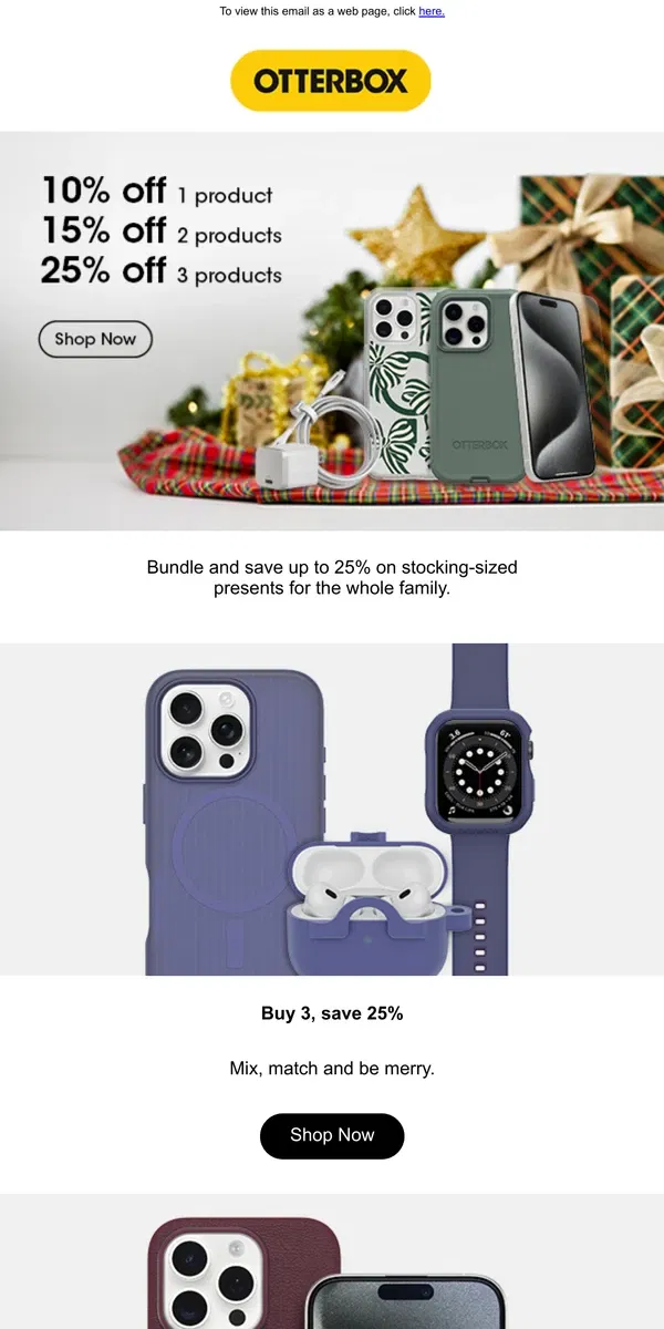 Email from OtterBox. Bundle up. Save big. 🧣☃︎