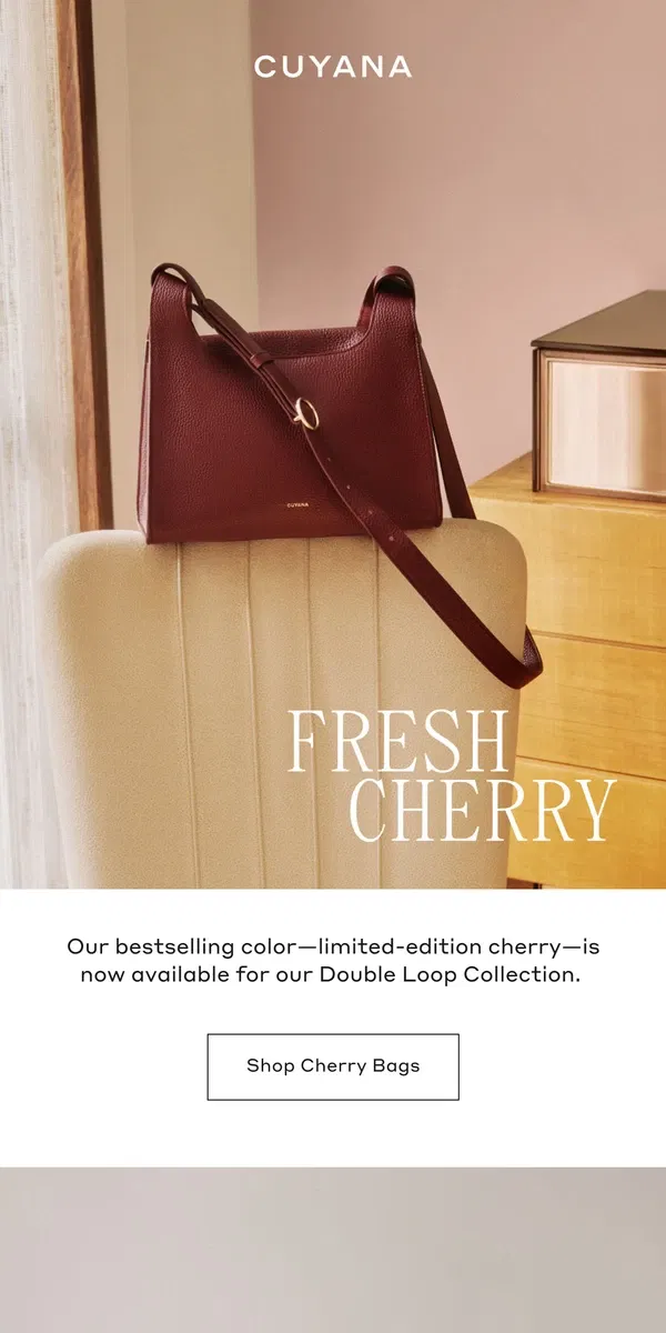 Email from Cuyana. Picks of the Season: New in Cherry