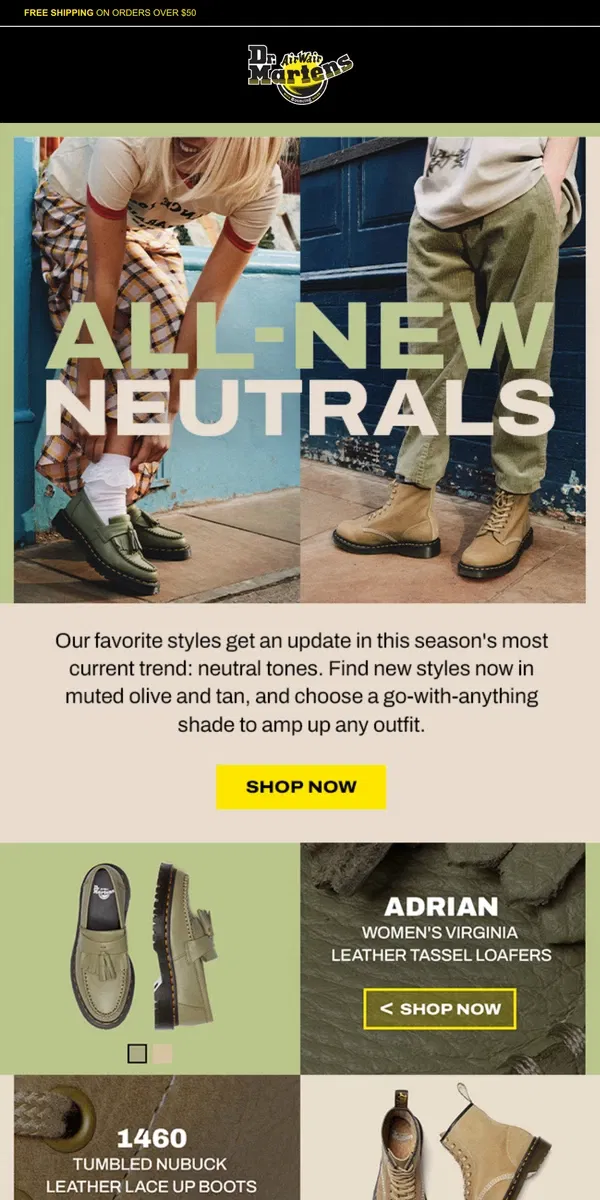 Email from Dr. Martens. Let's try something different