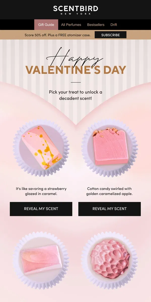 Email from Scentbird. Happy Valentine’s Day 💝