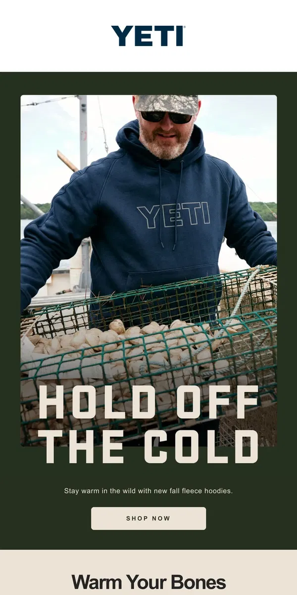 Email from YETI. NEW Fall Sweatshirts Are Here