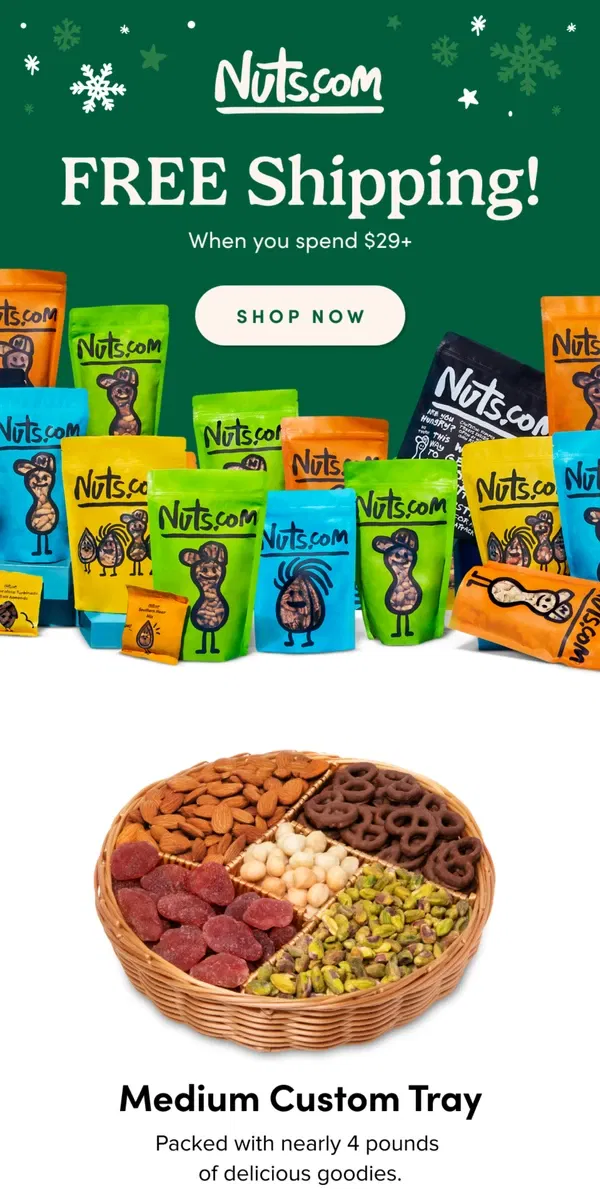 Email from Nuts.com. National FREE Shipping Day 🚢 