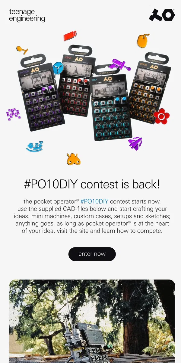 Email from teenage engineering. #PO10DIY contest is back!