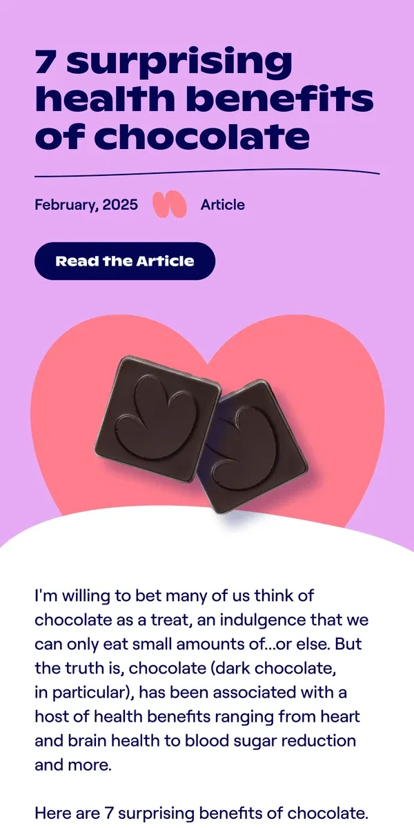 Email from Oobli. Happy Valentine's Day!