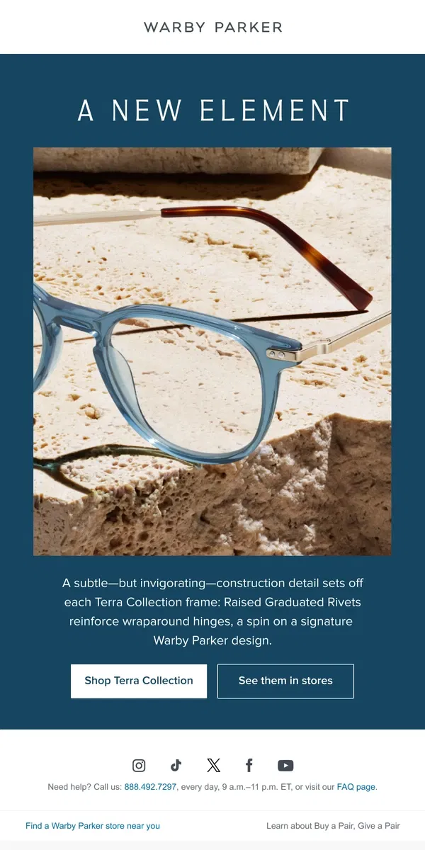 Email from Warby Parker. We’re riveted