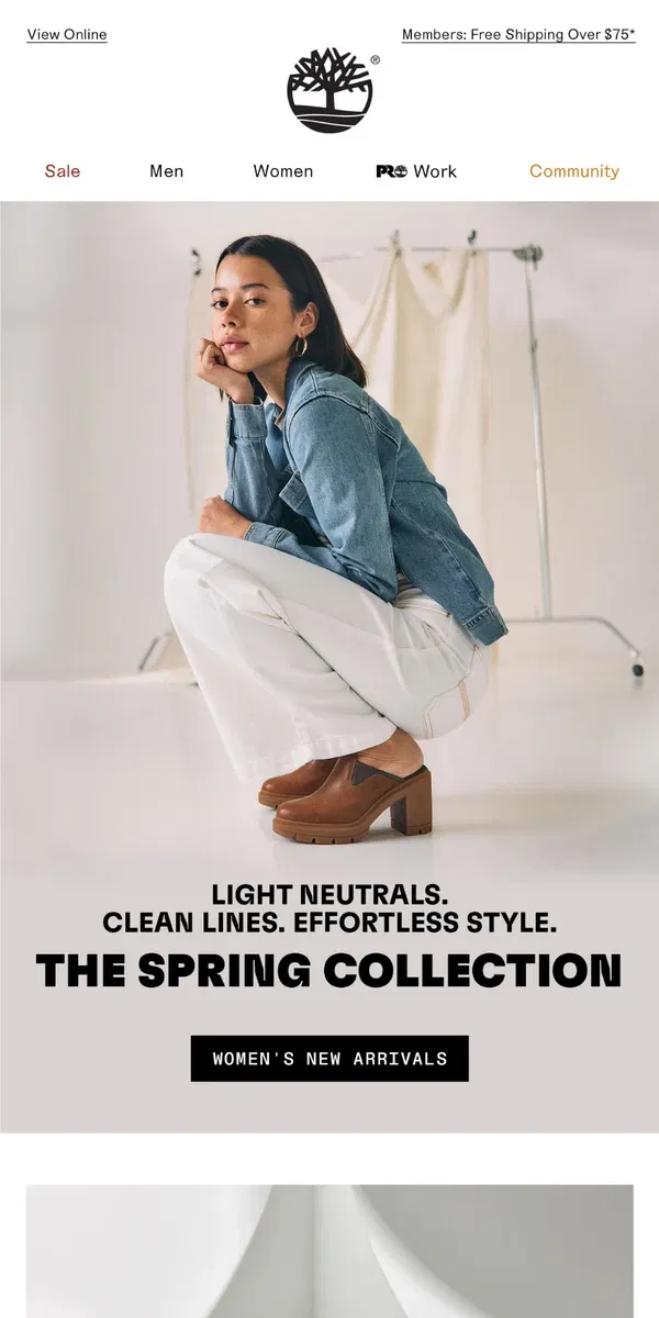 Email from Timberland. The NEW Women's Spring Collection Is Here.​