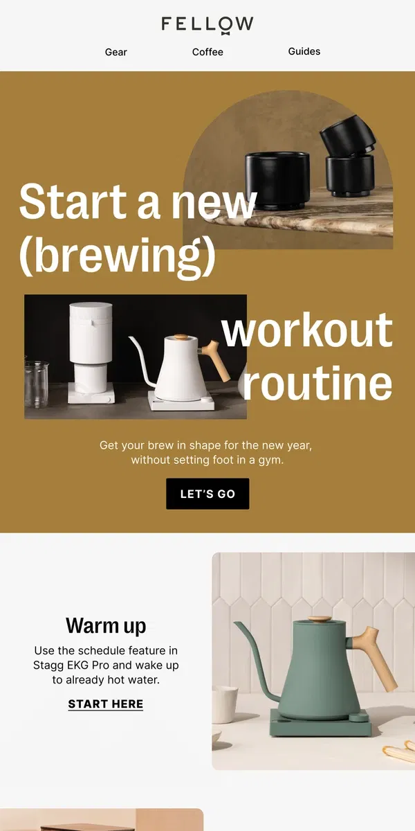 Email from Fellow. Your personal (brewing) trainer