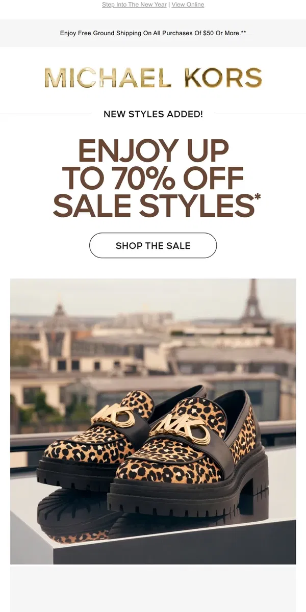 Email from Michael Kors. Now Trending: Loafers Up To 70% Off