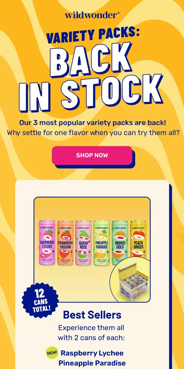 Email from wildwonder. VARIETY PACKS ON VARIETY PACKS 🤑