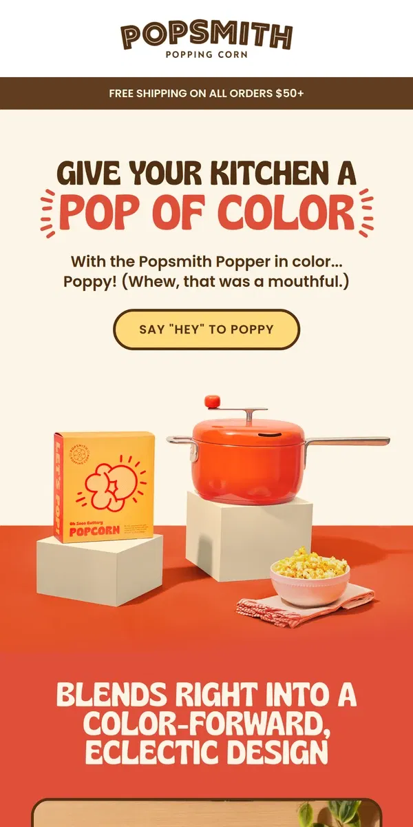 Email from Popsmith. 🤔 can this color work in any kitchen?