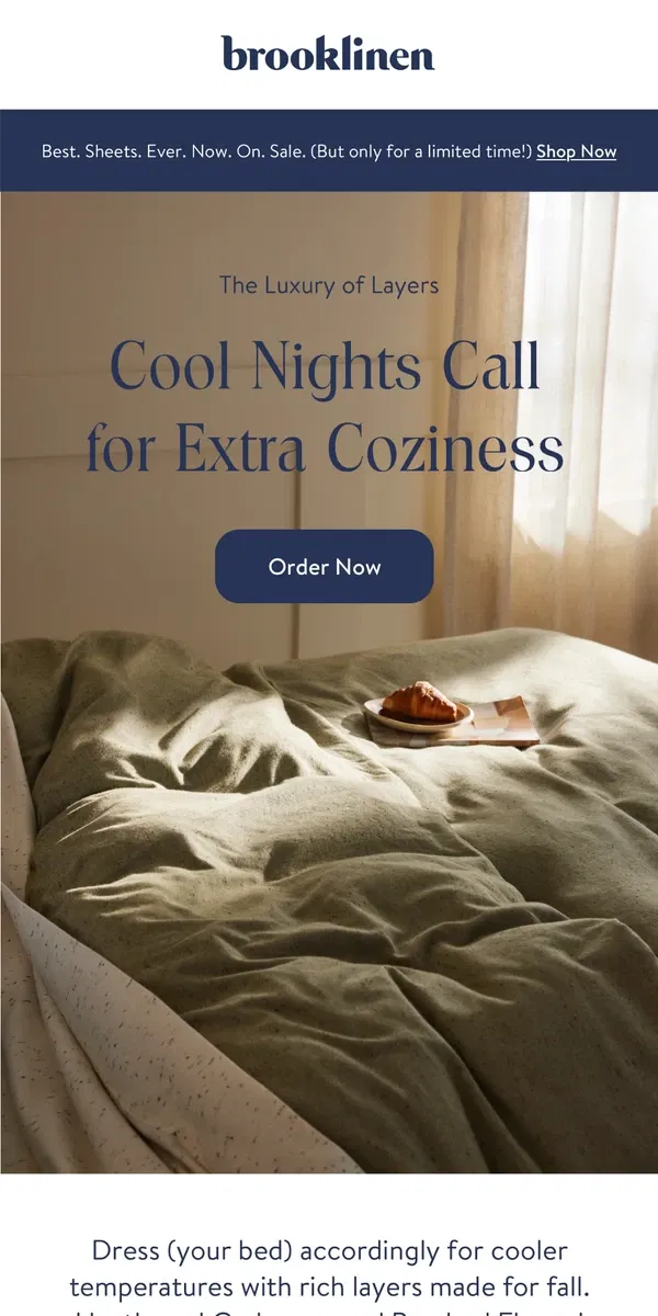 Email from Brooklinen. Have you seen our new sheets?