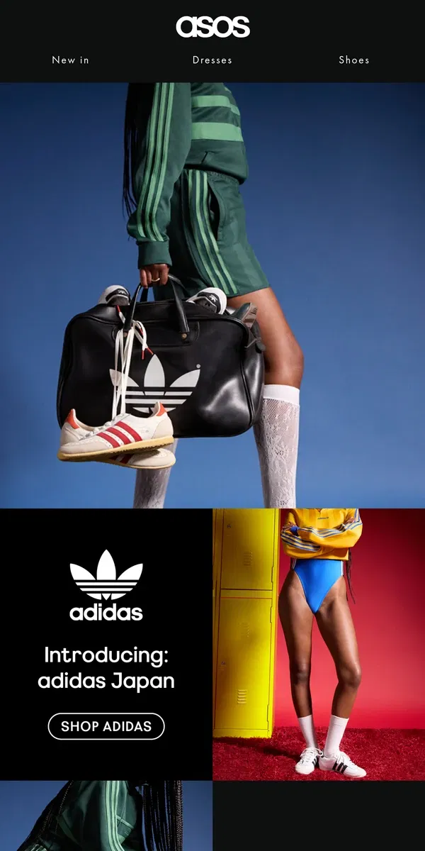 Email from ASOS. Introducing: adidas Japan