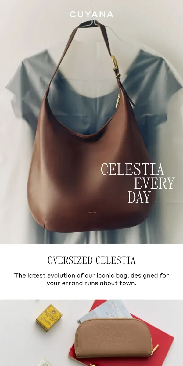 Email from Cuyana. Find Your Perfect Match: The Celestia Collection