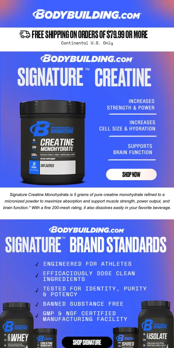 Email from Bodybuilding.com. 👀 Our Creatine Just Got an Upgrade – Are You Ready?