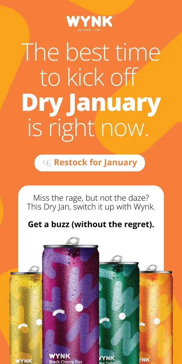 Email from WYNK. Recovering from your NYE? 🤕