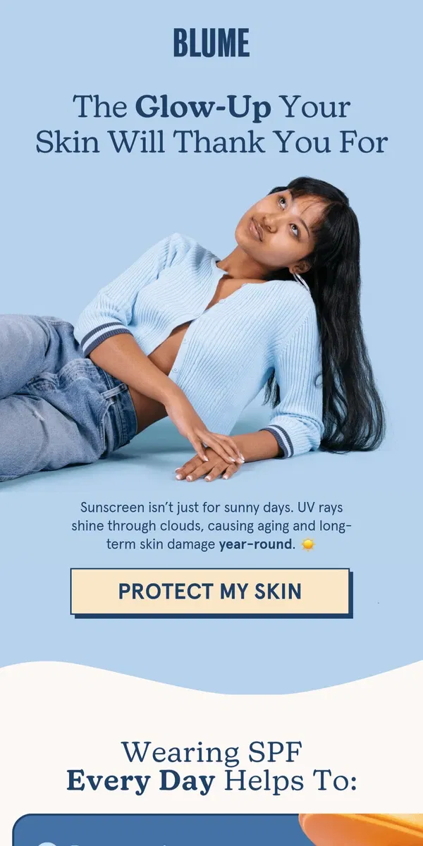 Email from Blume. Your skin's unsung winter hero ☀️