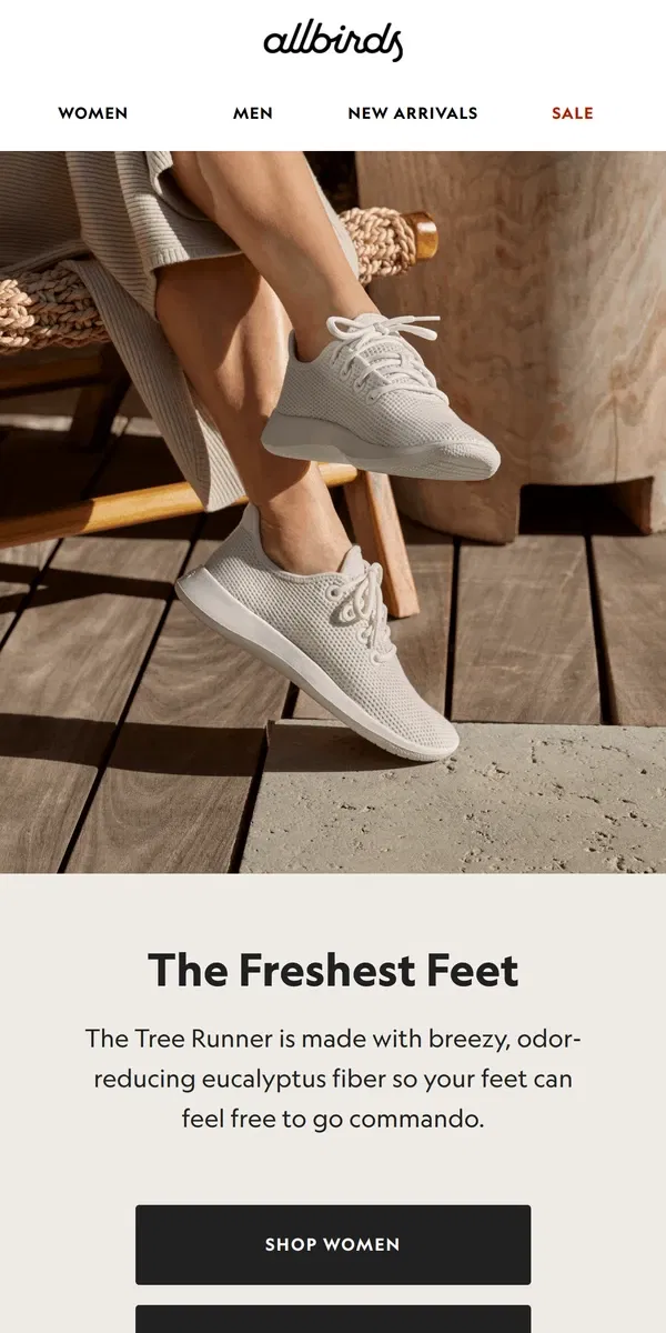 Email from Allbirds. With Or Without Socks?