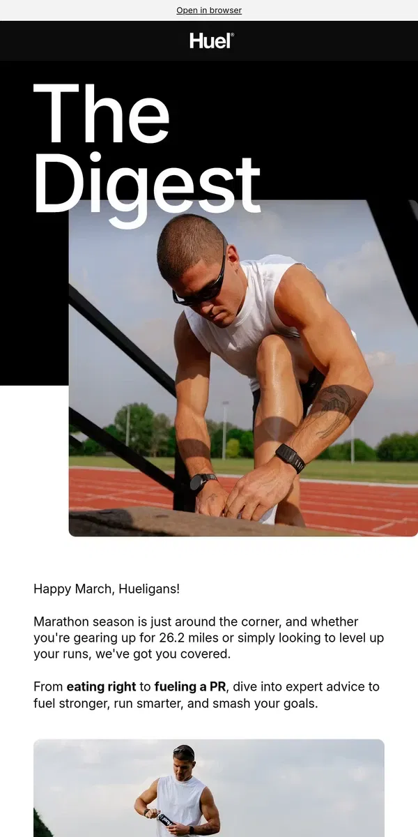 Email from Huel. Your next PR starts here 👉