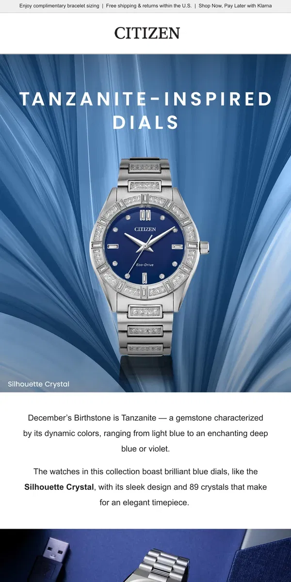 Email from Citizen Watch. Make that December Birthday Special