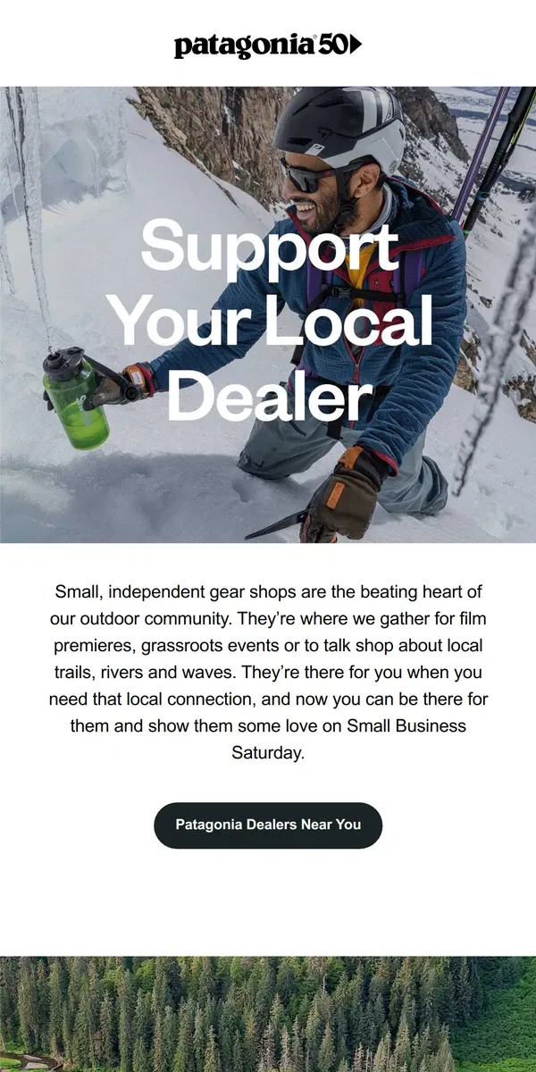 Email from Patagonia. Keep it in the community