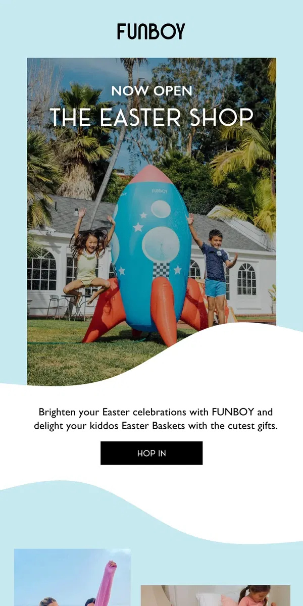 Email from FUNBOY. The Easter Shop