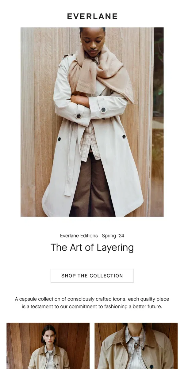 Email from Everlane. New Everlane Editions Collection Is Here