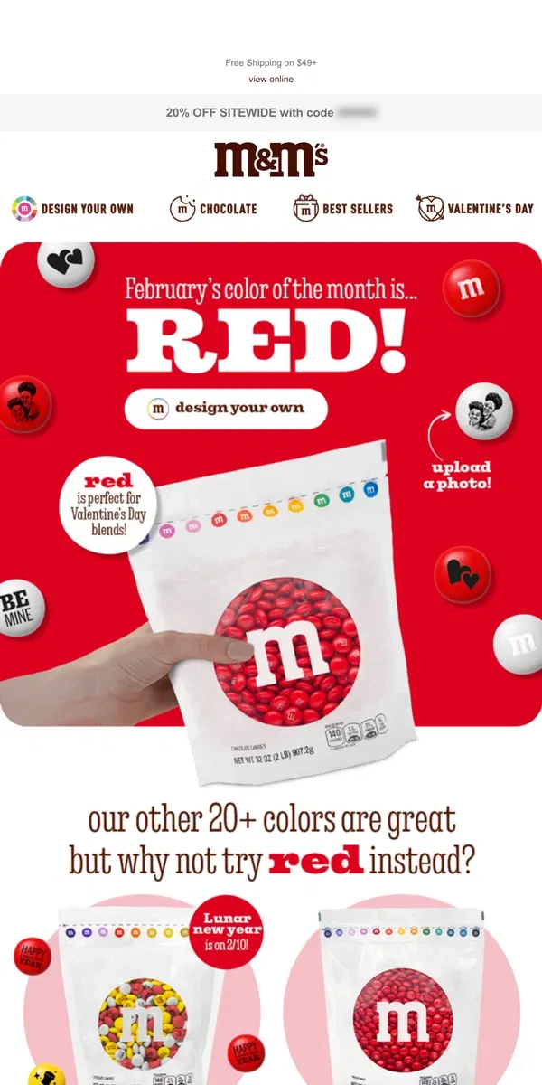 Email from M&M's. 🥁 And the Color of the Month Is...