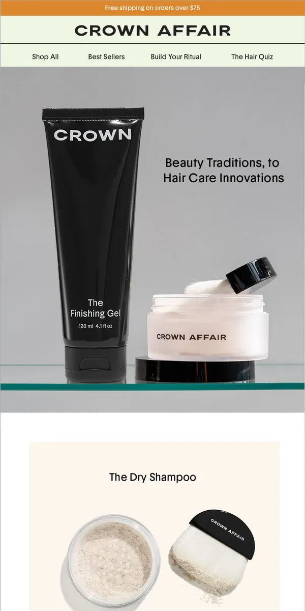 Email from Crowns Affair. Haircare Game Changers