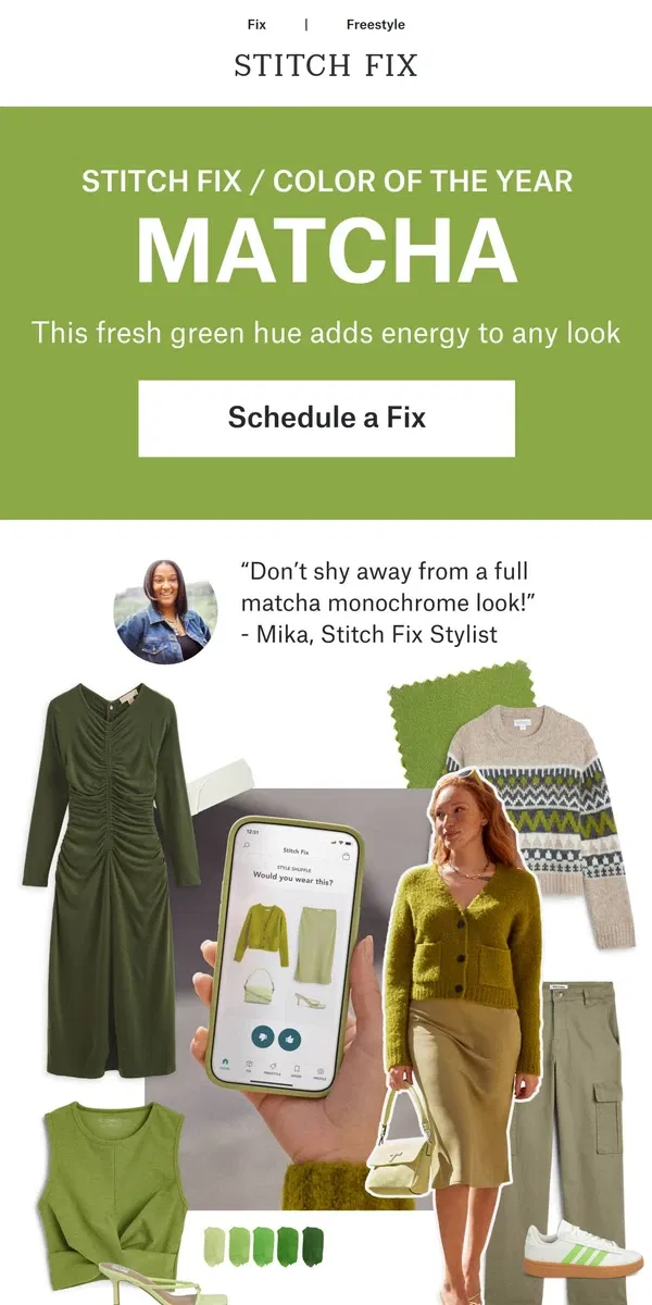 Email from Stitch Fix. Our color of the year is…🥁