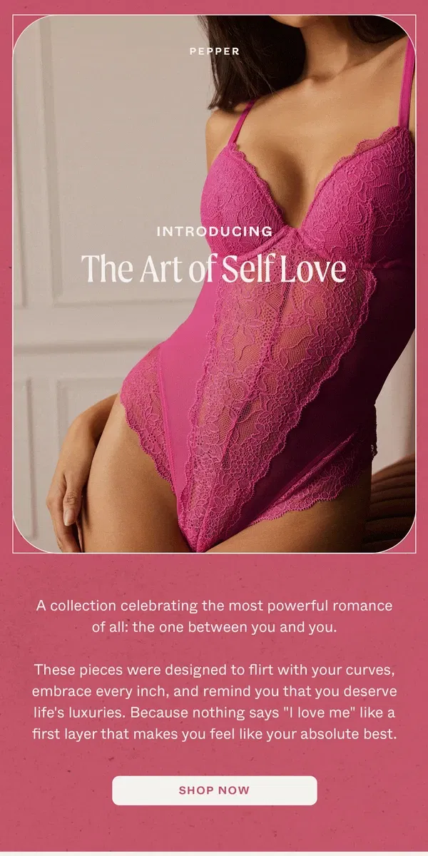 Email from Pepper. NEW! The Art of Self Love 💘