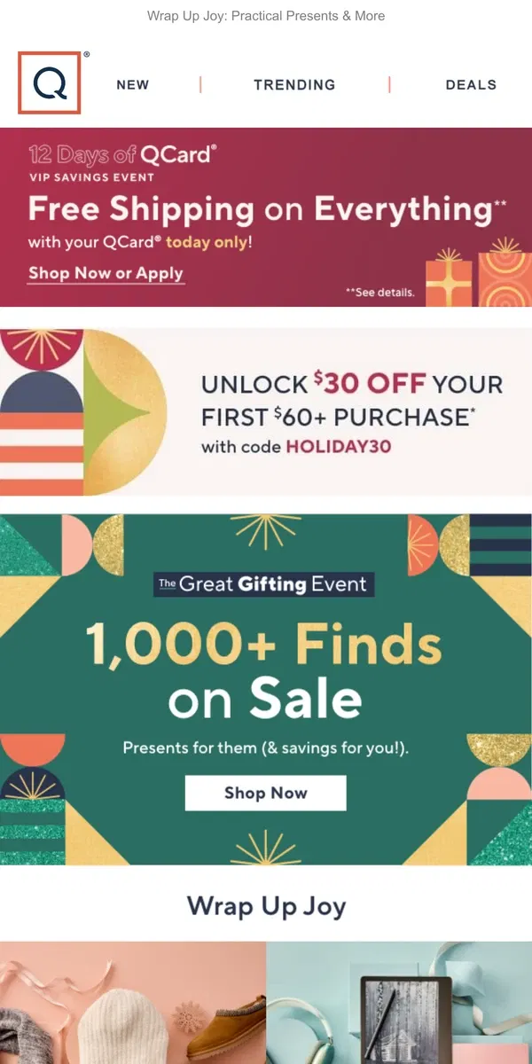 Email from QVC. 2 Days Only! $15 Off + Gifts on Sale